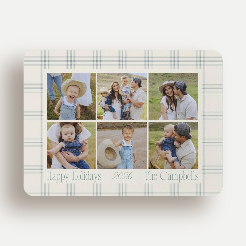Soft Plaid Holiday Card