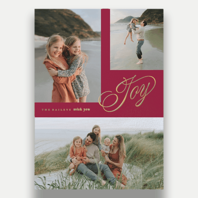 Joy Script Holiday Card