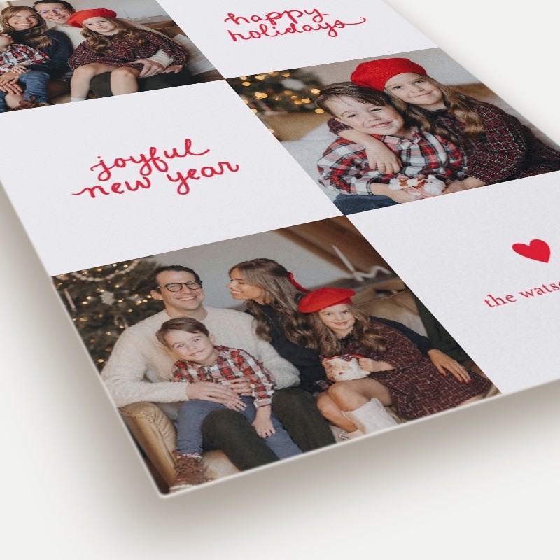 Checkered Collage Holiday Card