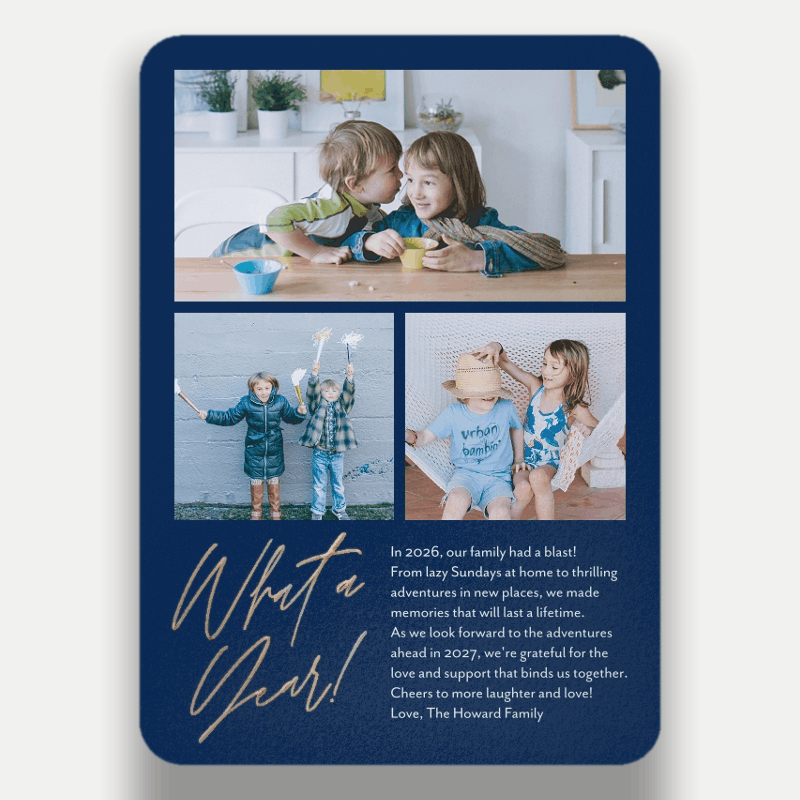 Modern Recap New Year's Card