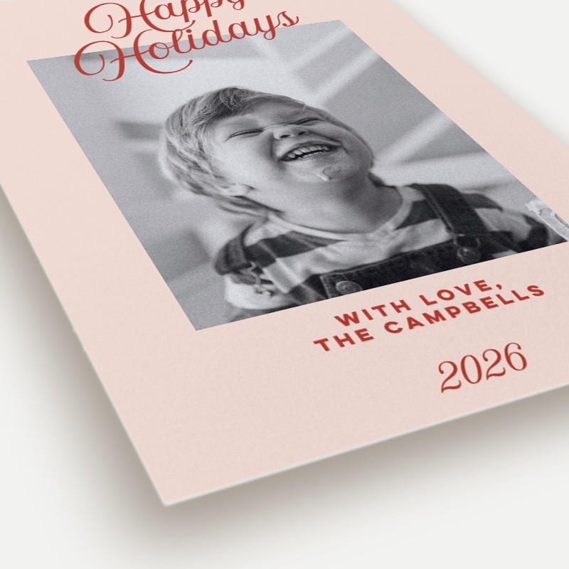 Tilted Script Holiday Card