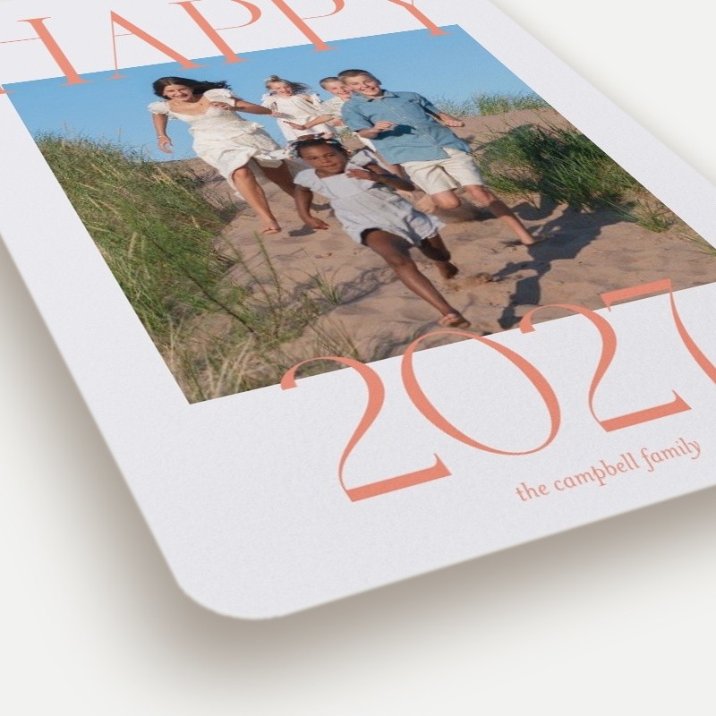 Oversized Serif New Year's Card