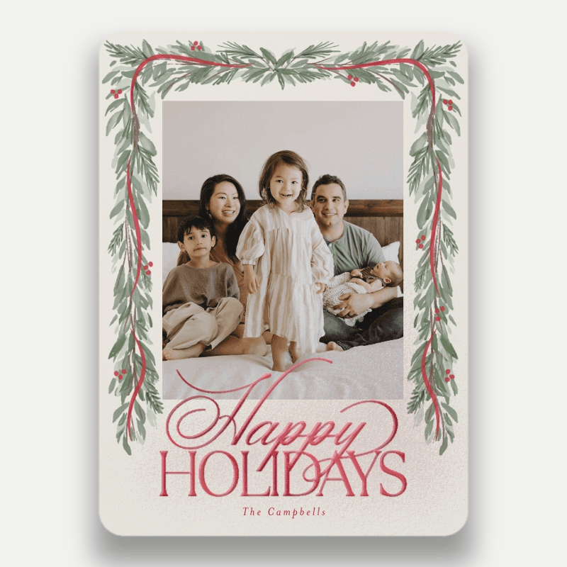 Draped Garland Holiday Card