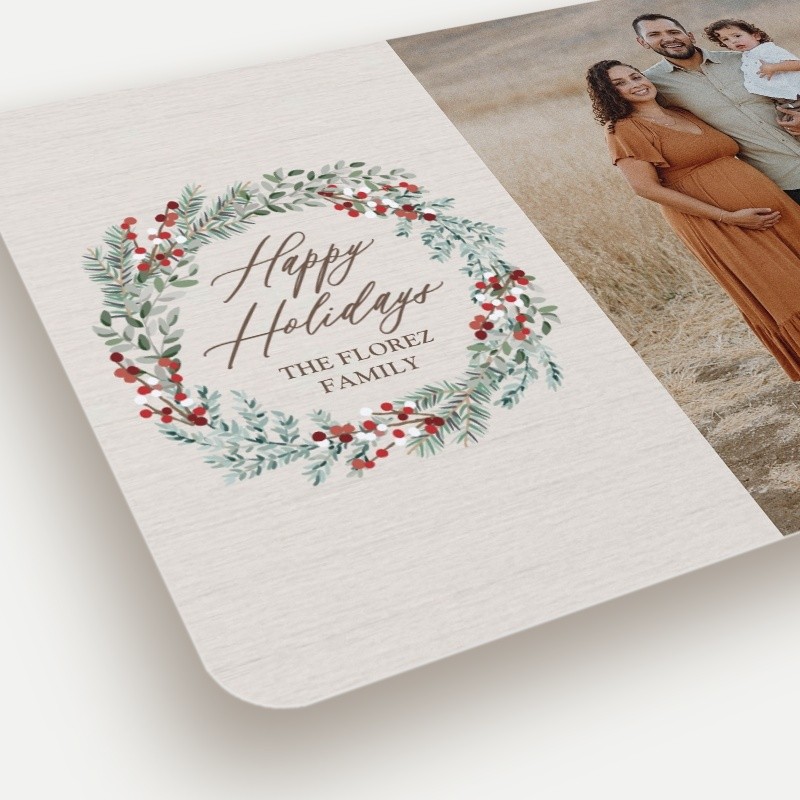 Berry Wreath Holiday Card