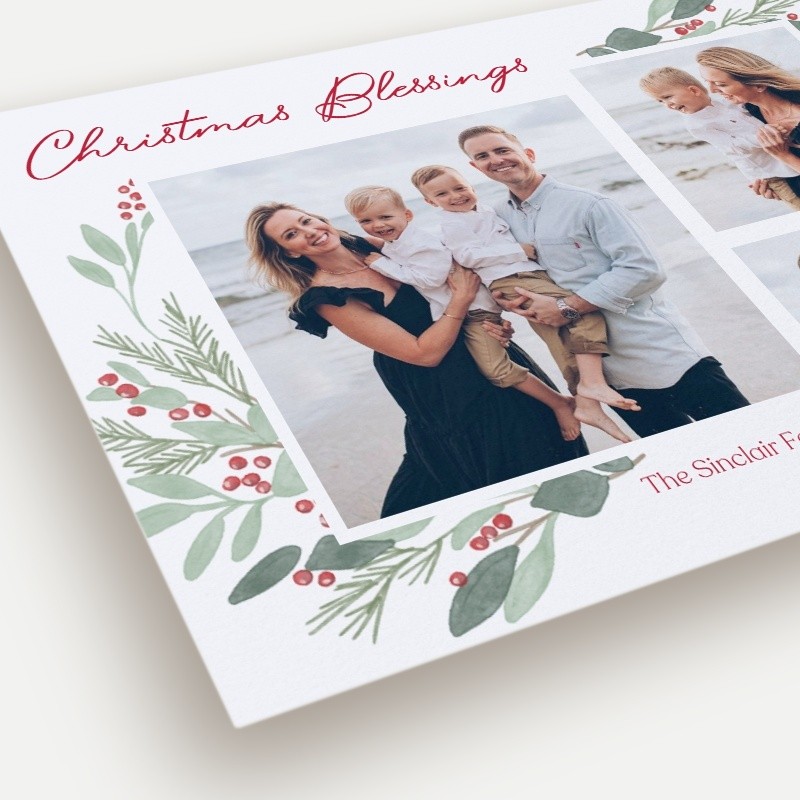 Berry Foliage Holiday Card