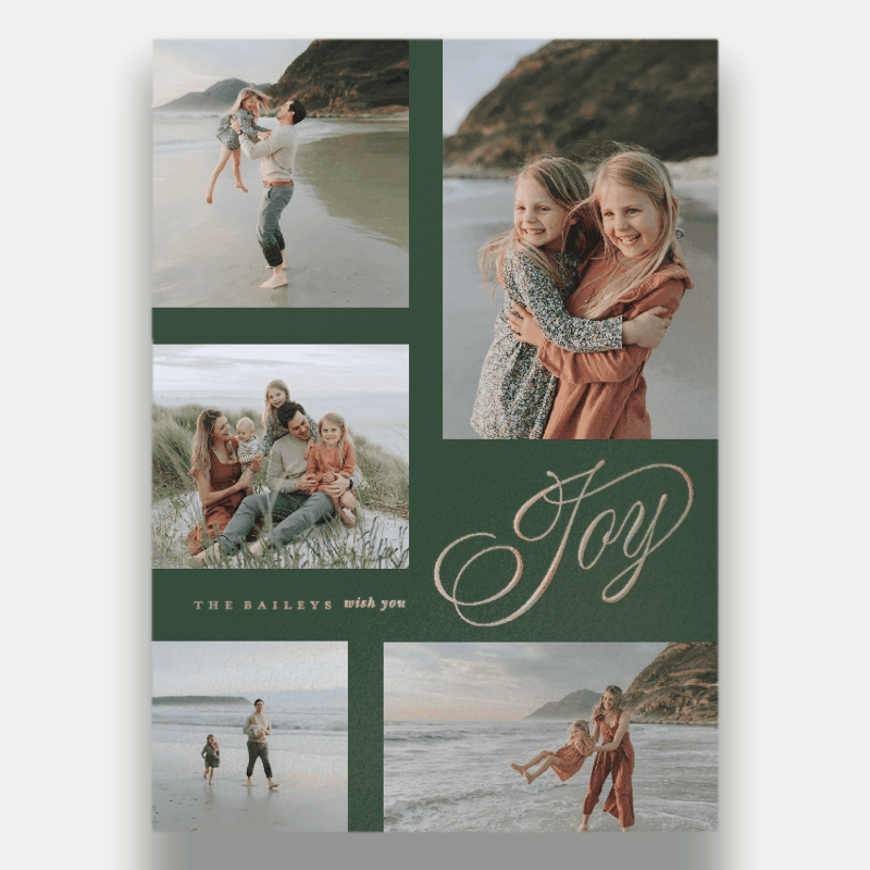 Joy Script Holiday Card