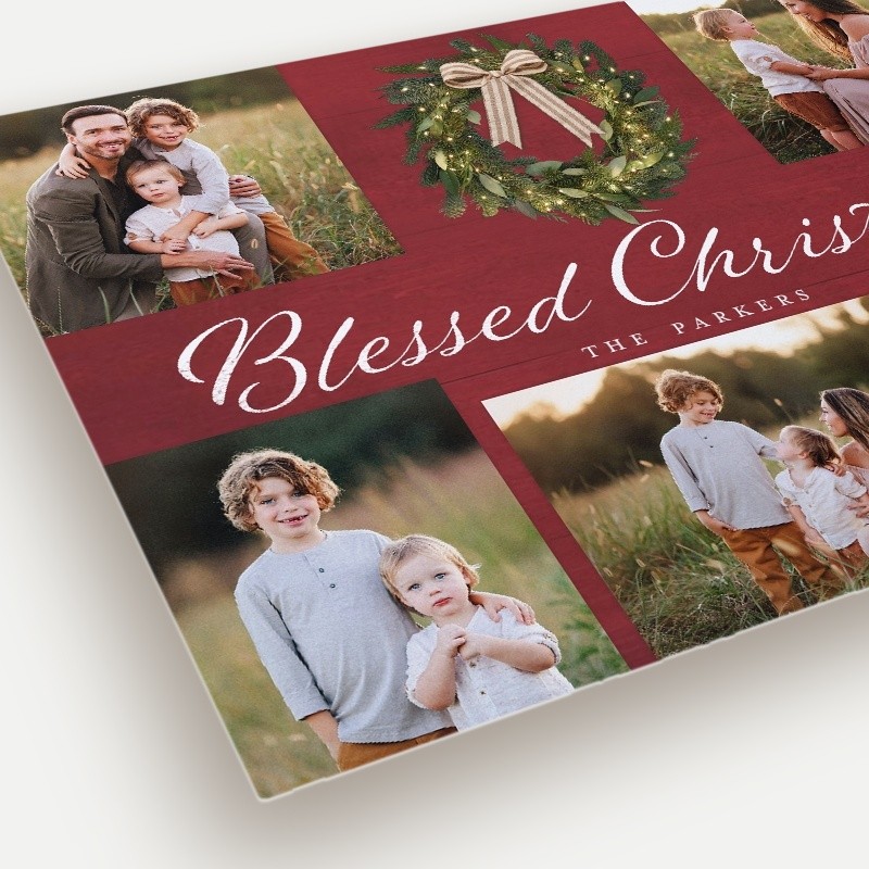 Rustic Wreath Holiday Card