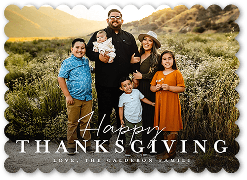 Humble Thanks 5x7 White  Thanksgiving Card