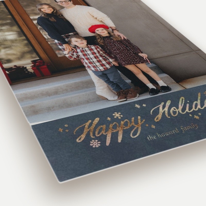 Snowflake Script Holiday Card