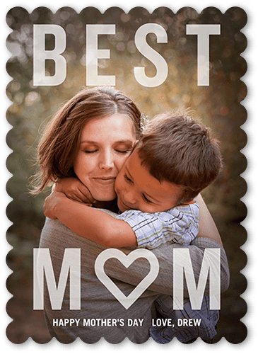 Iconic Overlay 5x7 White  Mother's Day Card