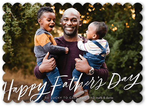 Grateful For Dad 5x7 White  Father's Day Card