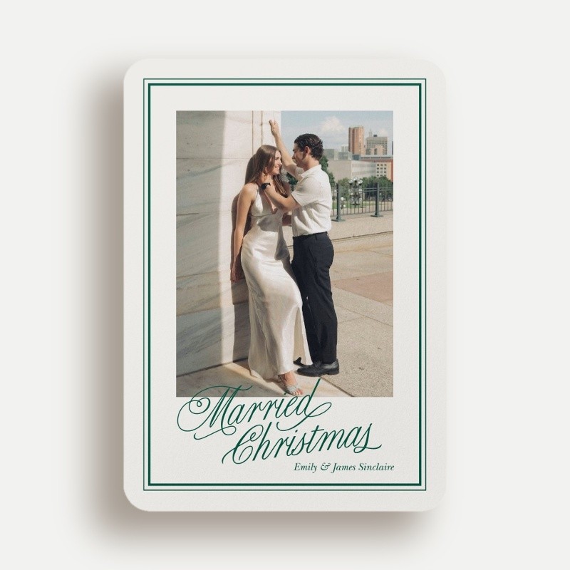 Classic Newlyweds Holiday Card