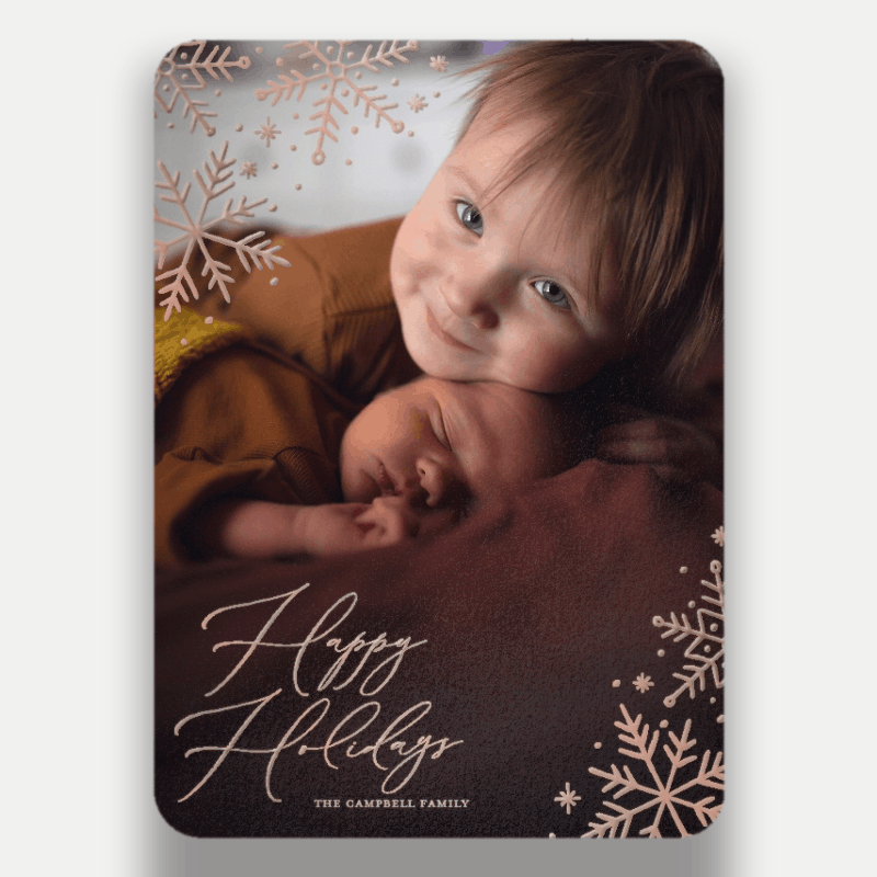 Delicate Flakes Holiday Card