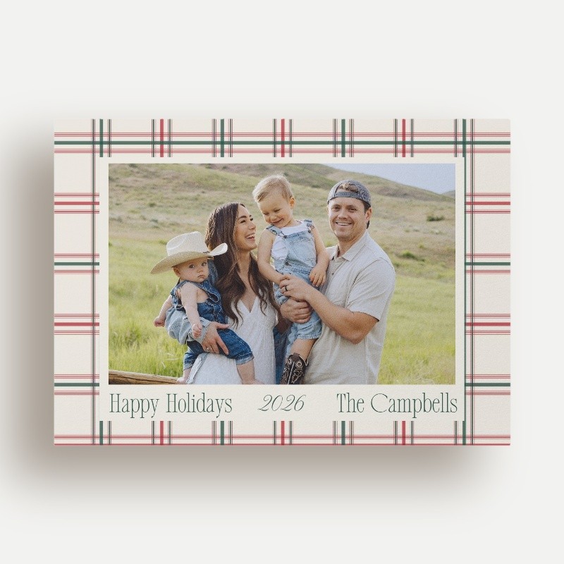 Soft Plaid Holiday Card