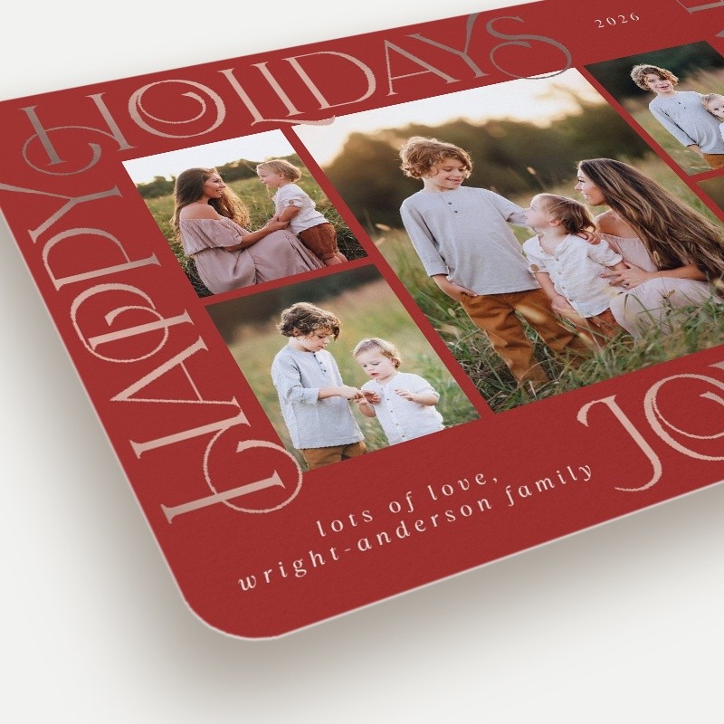 Word Frame Holiday Card