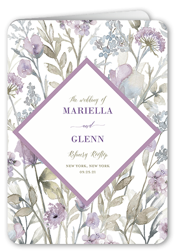 Custom Purple Wedding Programs