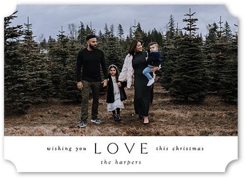 Affectionate Message 5x7 White  Holiday Card