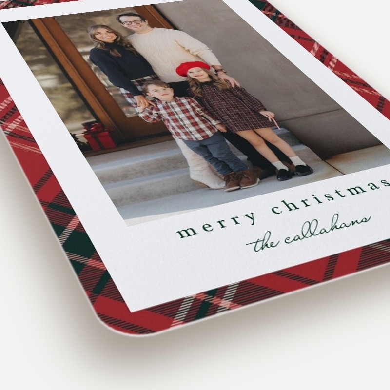 Plaid Border Holiday Card