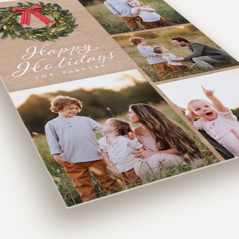 Rustic Wreath Holiday Card