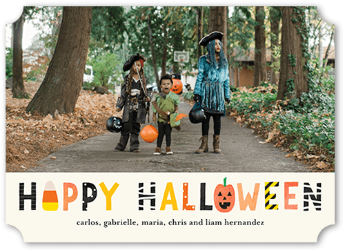 Happy Little Pumpkin 5x7 Beige  Halloween Card