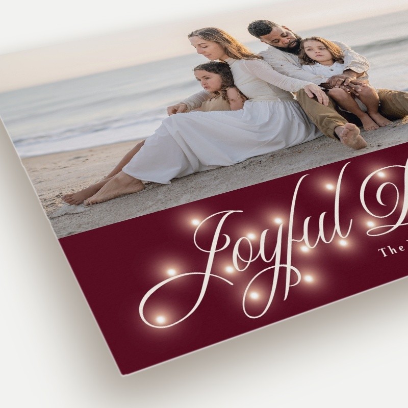 Lights Script Holiday Card