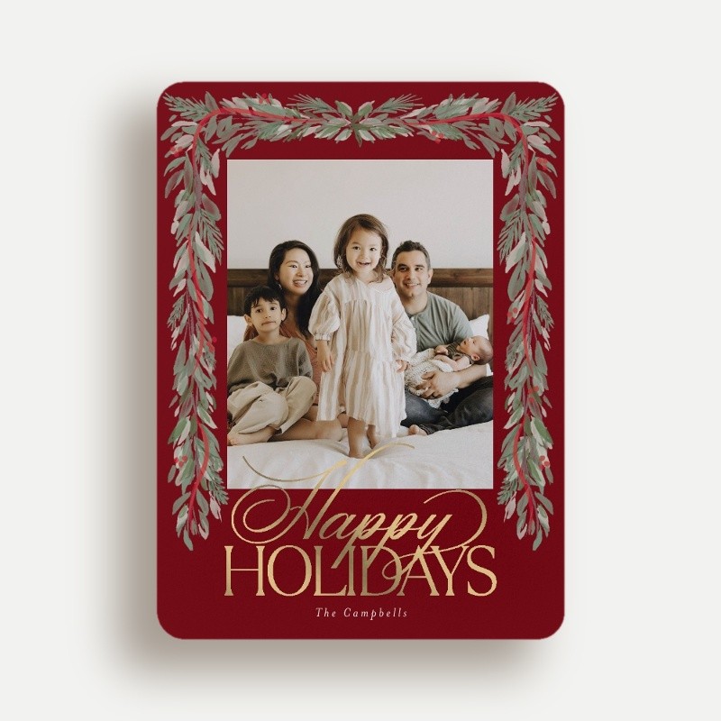 Draped Garland Holiday Card
