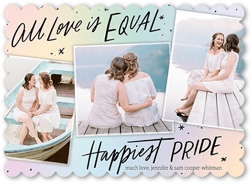 Happy Love 5x7 Green  Pride Card