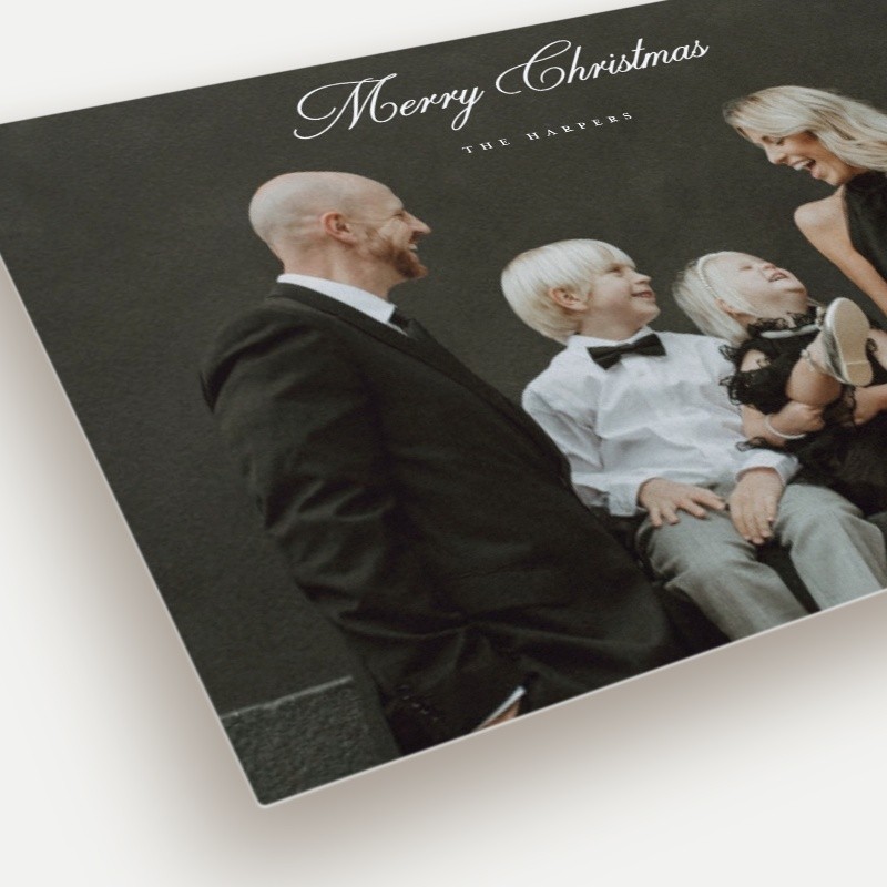 Upscale Script Holiday Card