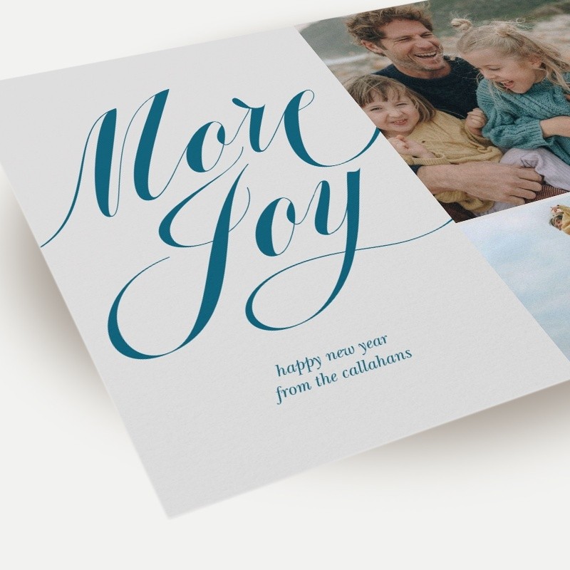 More Joy New Year's Card More Joy 5x7 Beige New Year's Card