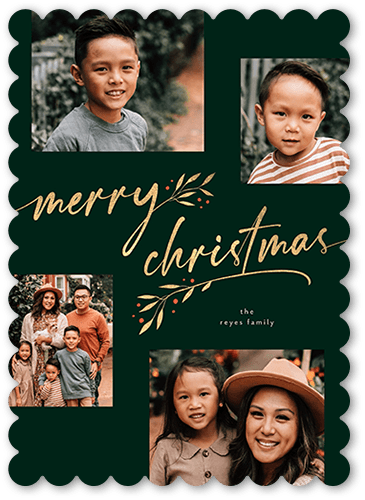 Evergreen Jubilee 5x7 Black  Holiday Card