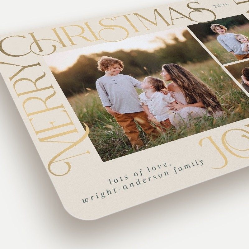 Word Frame Holiday Card