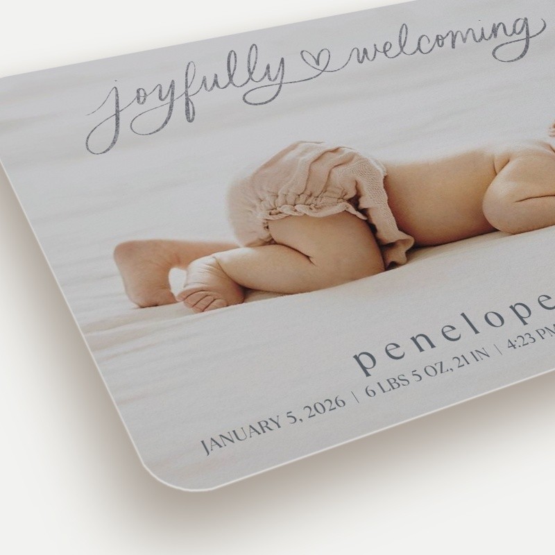 joyful welcome Birth Announcement
