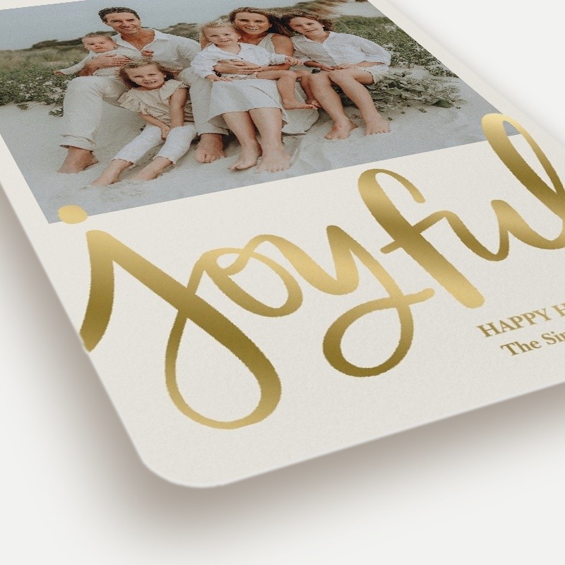 Brushed Joyful Holiday Card