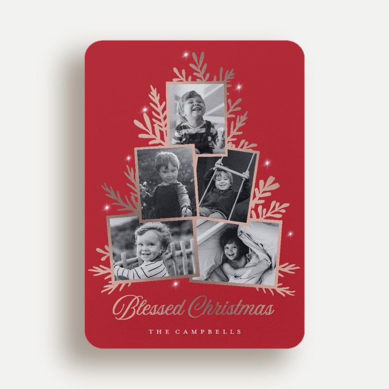 Premium Red Foil Holiday Cards