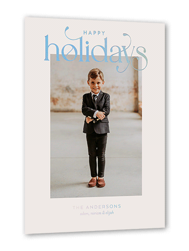 Luxurious Merry 5x7 Gray  Holiday Card