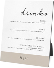 Wedding Menu Sign