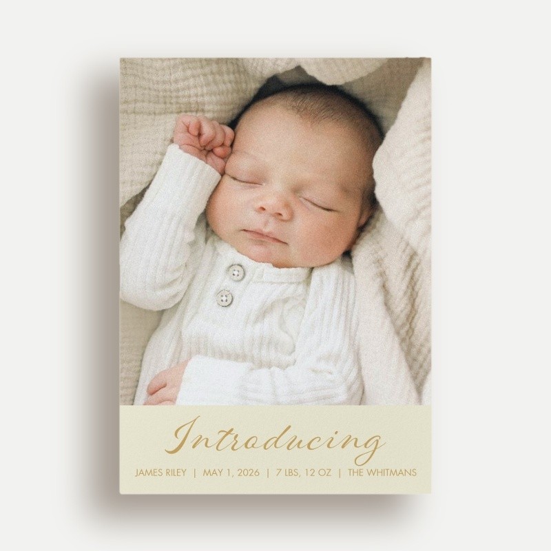 Softly Introducing Birth Announcement