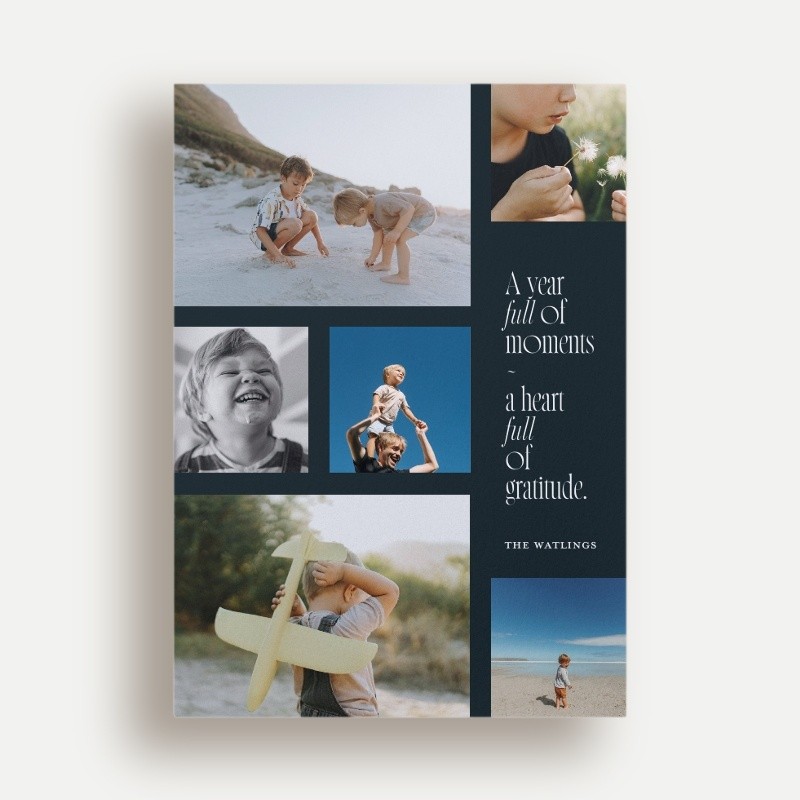 Grid Gratitude New Year's Card