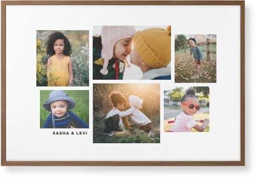 Framed Canvas Prints: Six Times Natural Frame 24x36 White 5+ Photos Shutterfly