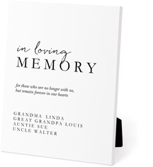 Memorial Wedding Sign