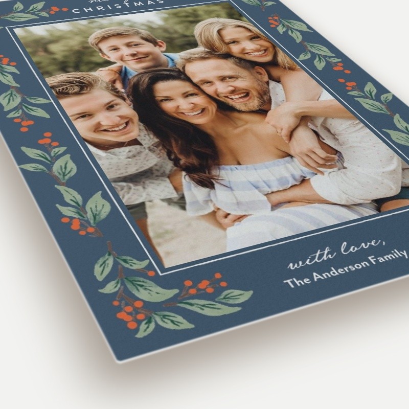 Botanical Border Holiday Card