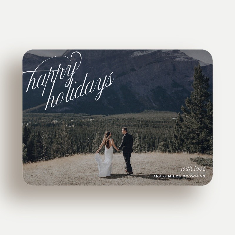 Exquisite Script Holiday Card