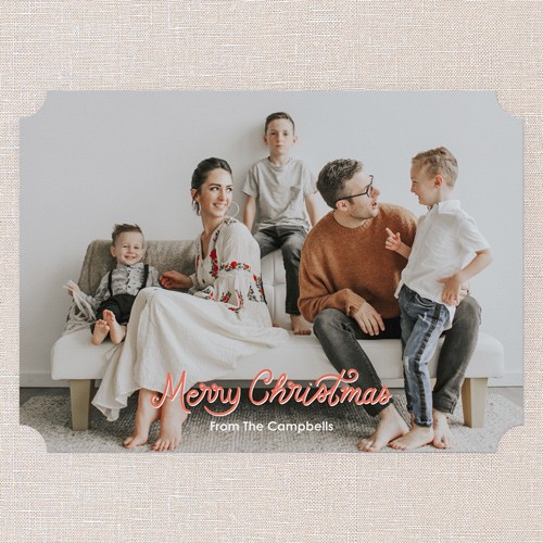 Playful Pizazz 5x7 White  Holiday Card