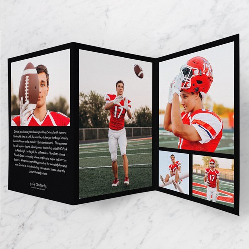 Dignified Disciple 5x7 Black  Graduation Invitation