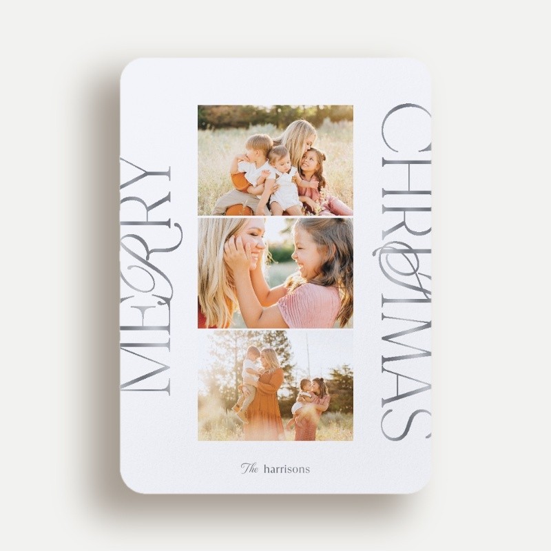 Tall Serif Holiday Card