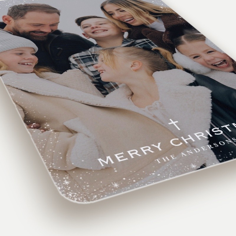 Faithful Flurry Religious Christmas Card