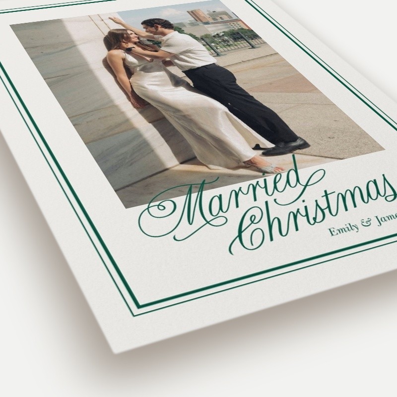 Classic Newlyweds Holiday Card