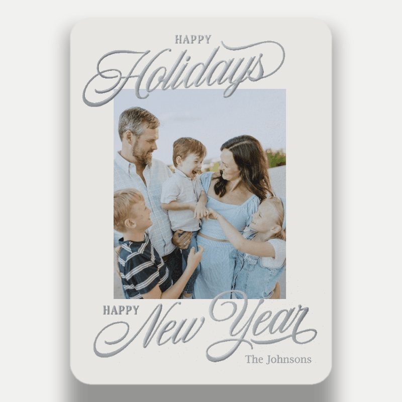 Split Script Holiday Card