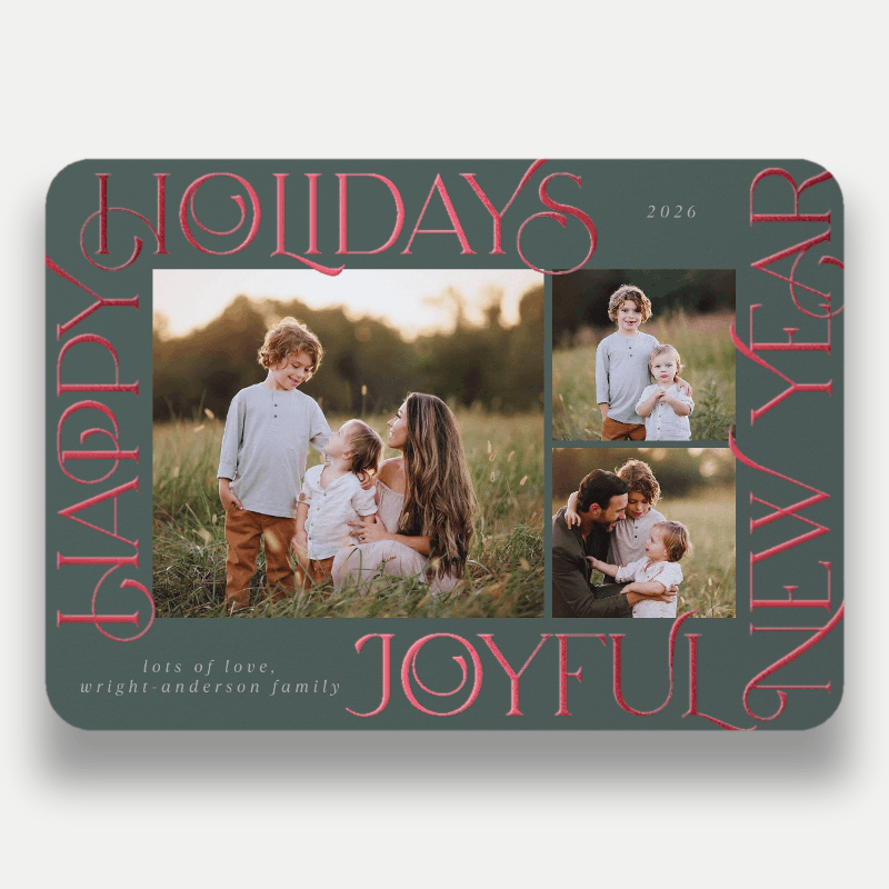Word Frame Holiday Card