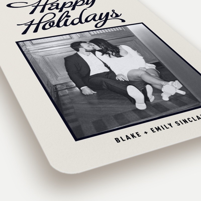 Retro Script Holiday Card
